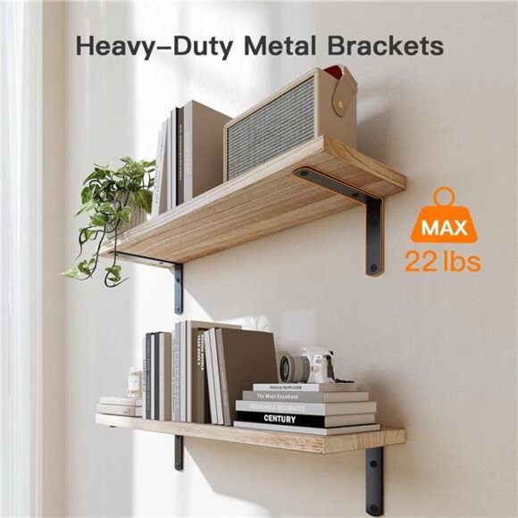 Bathroom Shelves Over Toilet with Storage Basket, Floating Shelves Wall Shelves - Picture 5 of 7